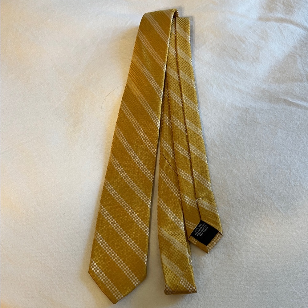 Yellow Striped Men's Tie